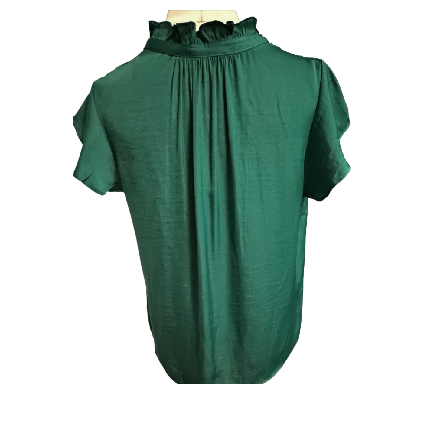 Maison D' Amelie Green Blouse (size small petite, never worn) - The Petite Closet