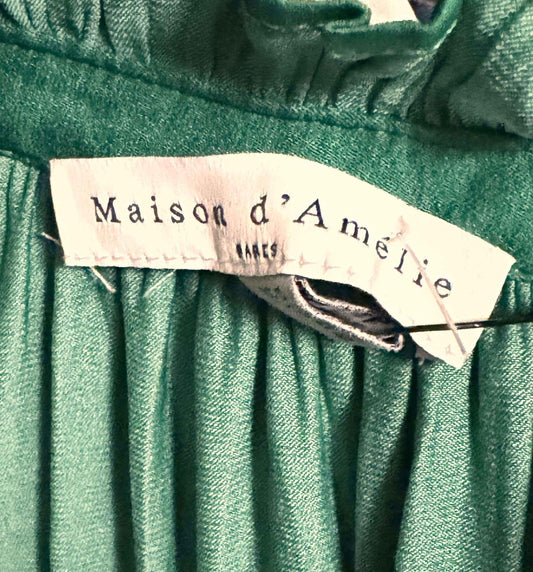 Maison D'Amelie Green Blouse Size Small Petite – Brand New, Never Worn