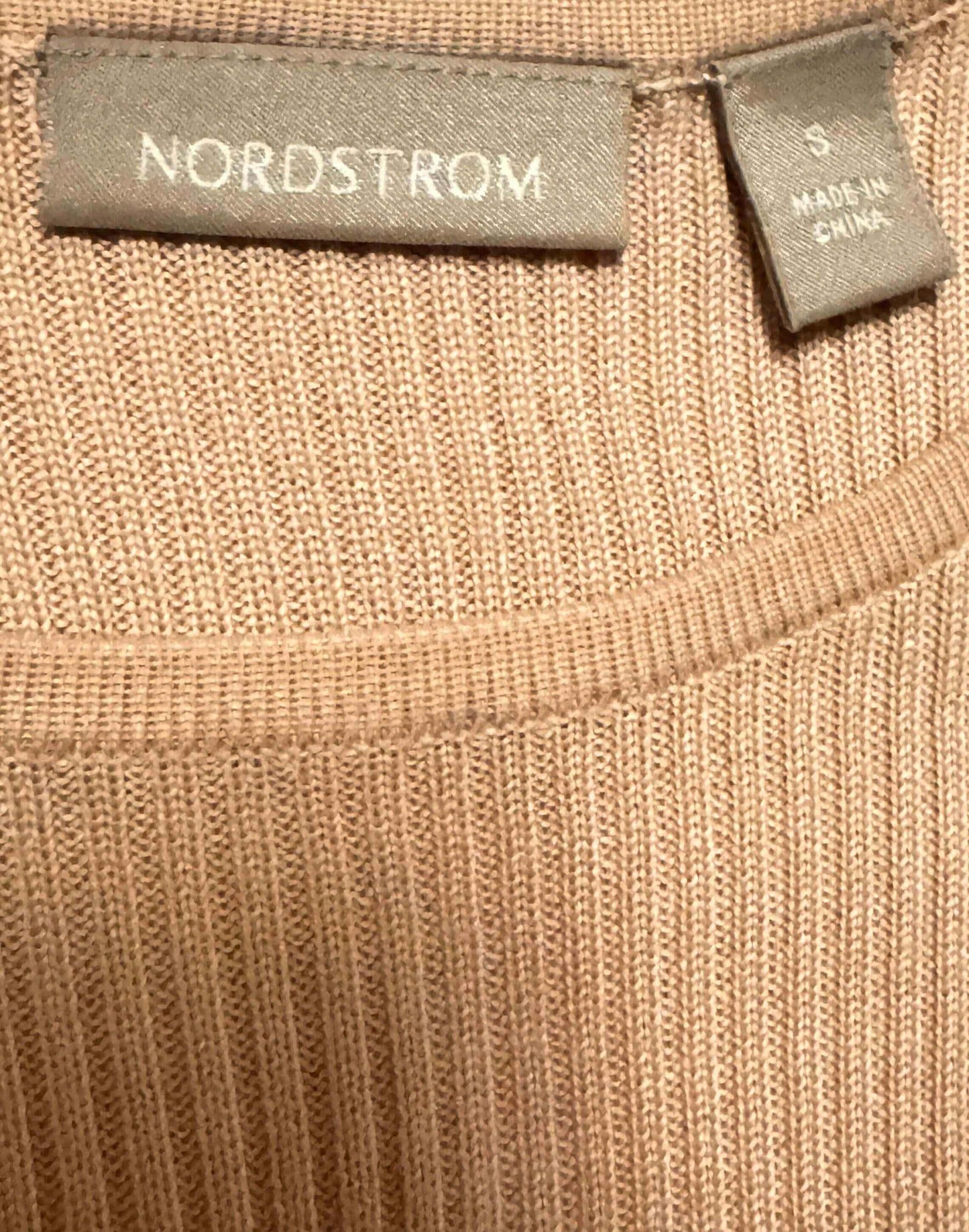 Nordstrom Sleeveless Fitted Light Pink Sweater (size small petite)