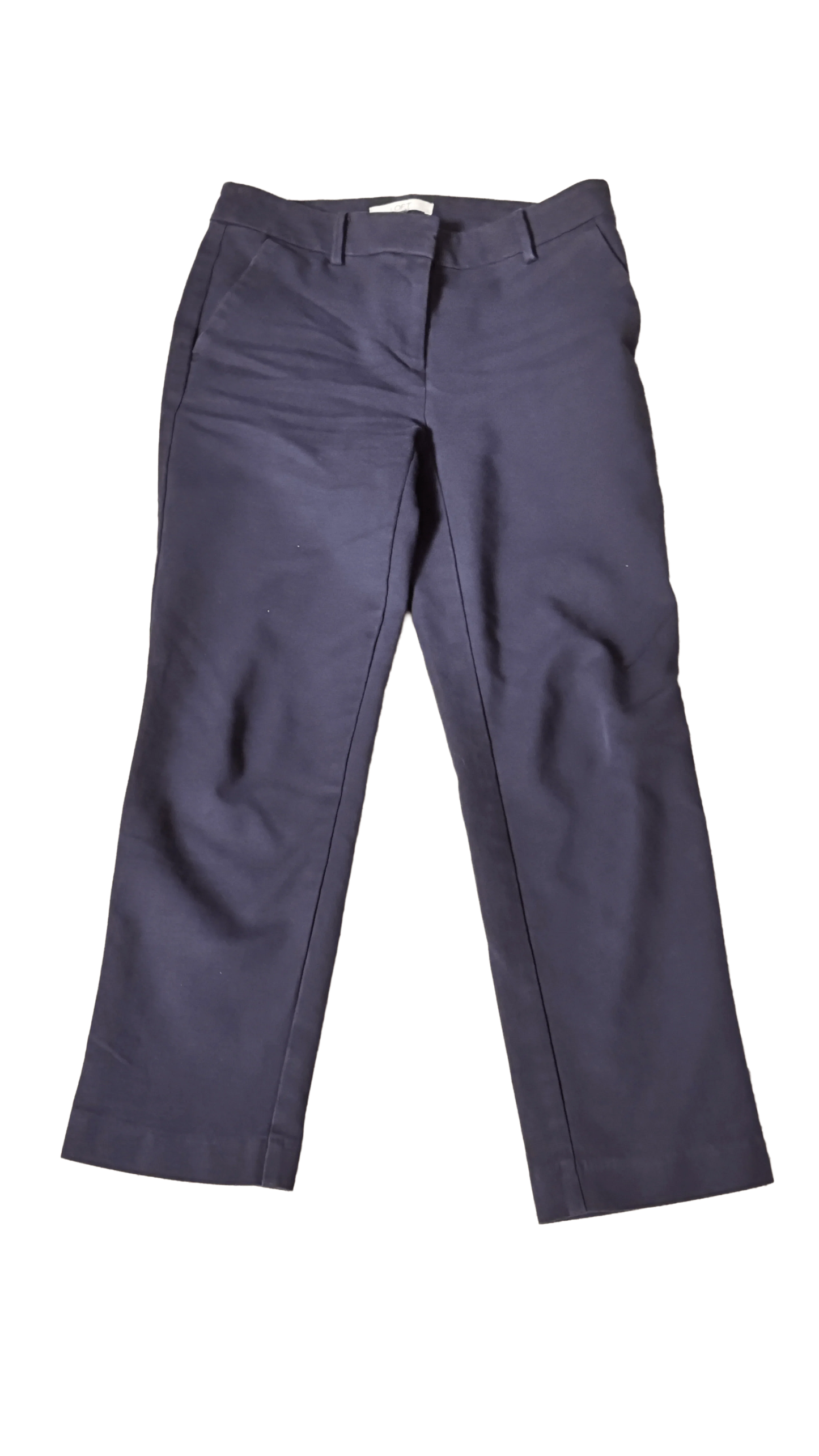 Loft Women's Pants Navy Blue, mid-rise Chino size o petite - The Petite Closet