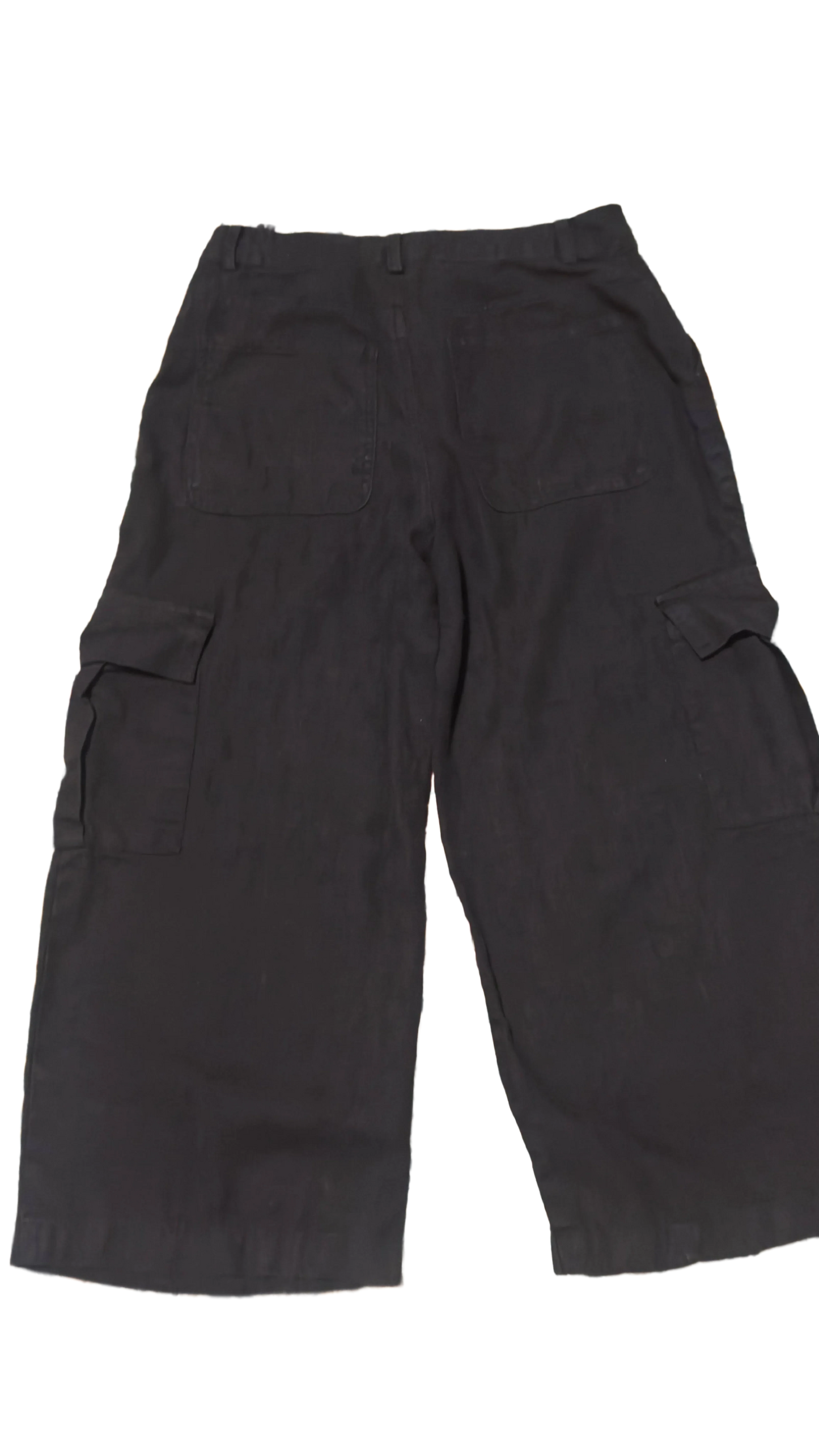 Forever 21 Women's black loose linen pants, size small petite