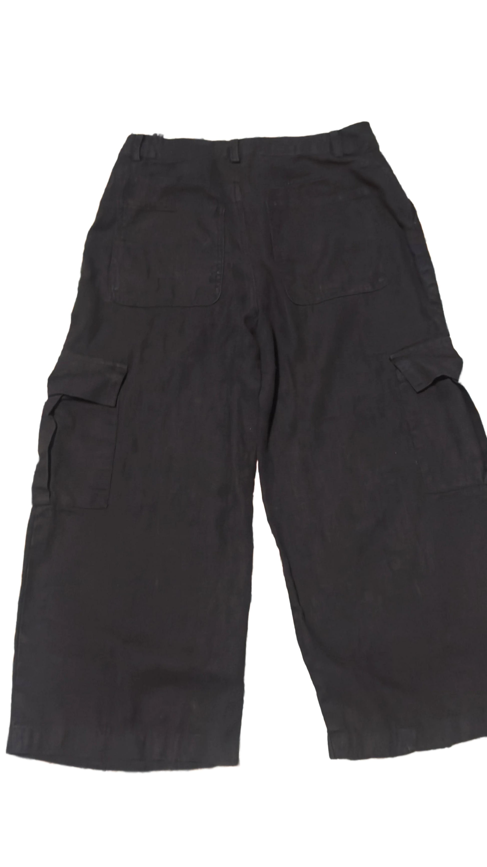 Forever 21 Women's black loose linen pants, size small petite