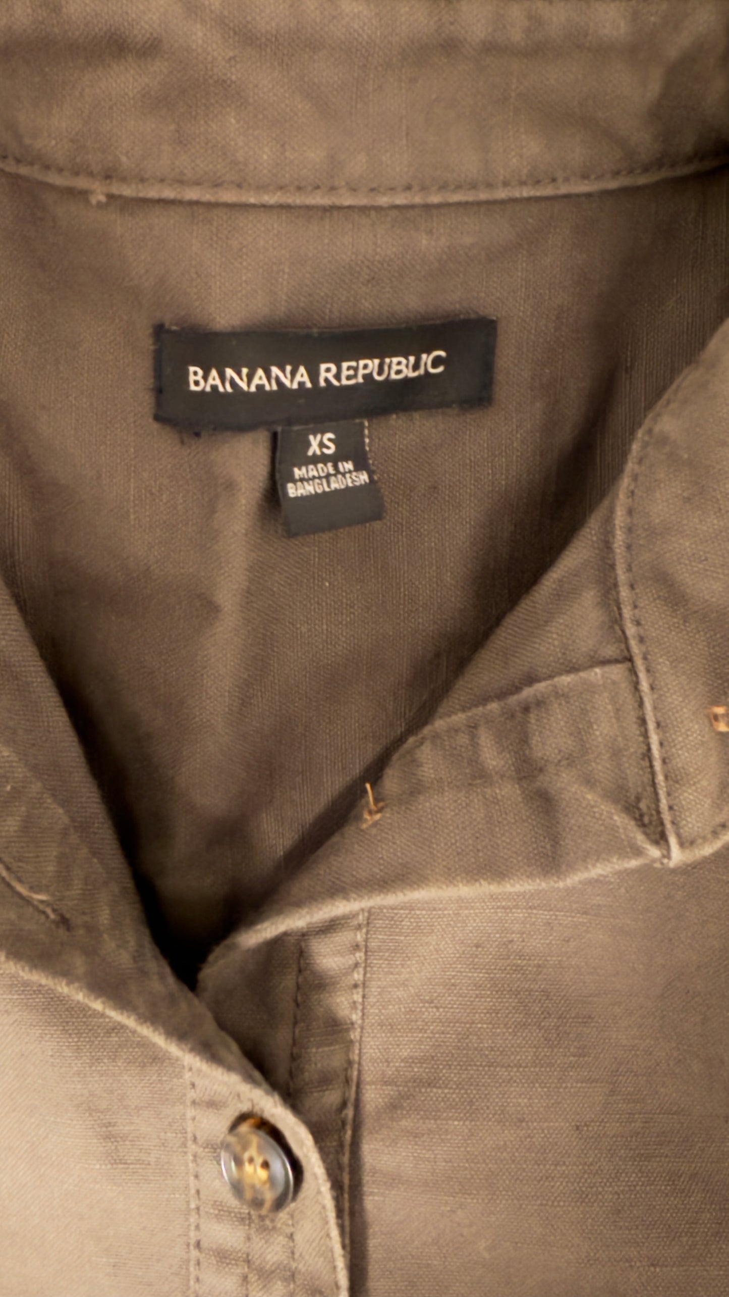 Banana Republic Army Green Sleeveless Dress (Size Ex Small)