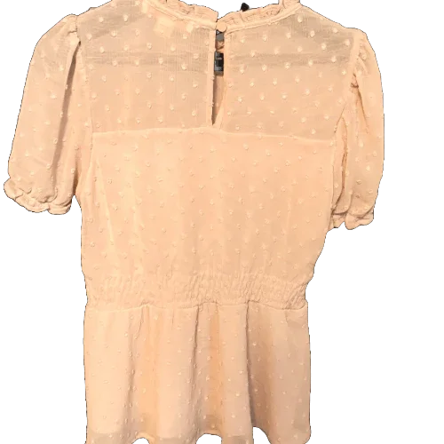 Monteau Woman's Blouse XS Petite Short Sleeves Pink - The Petite Closet