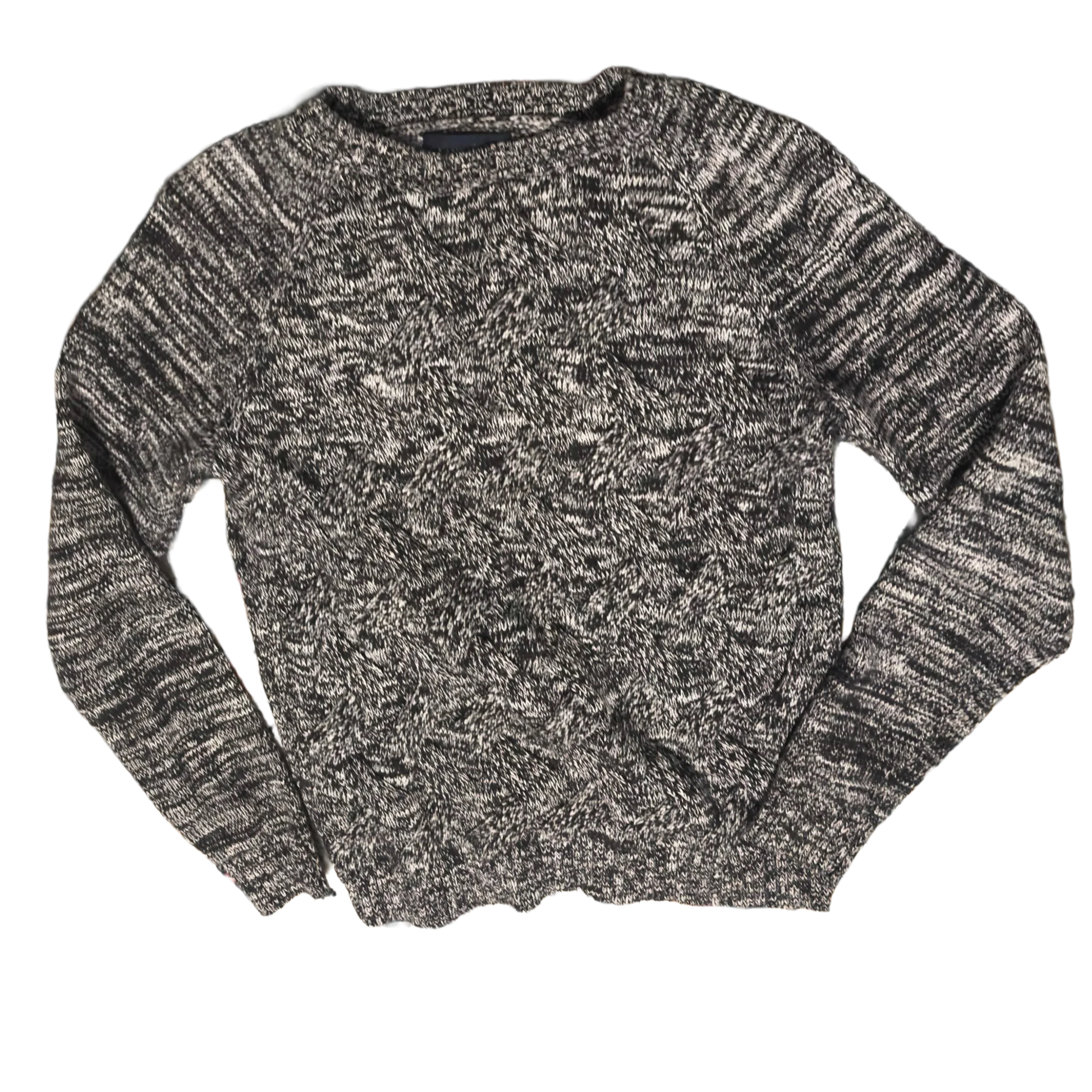 Land End Women's Sweater, gray&white size small petite