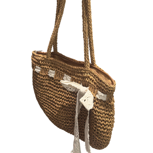The Petite Closets Over shoulder Straw Bag