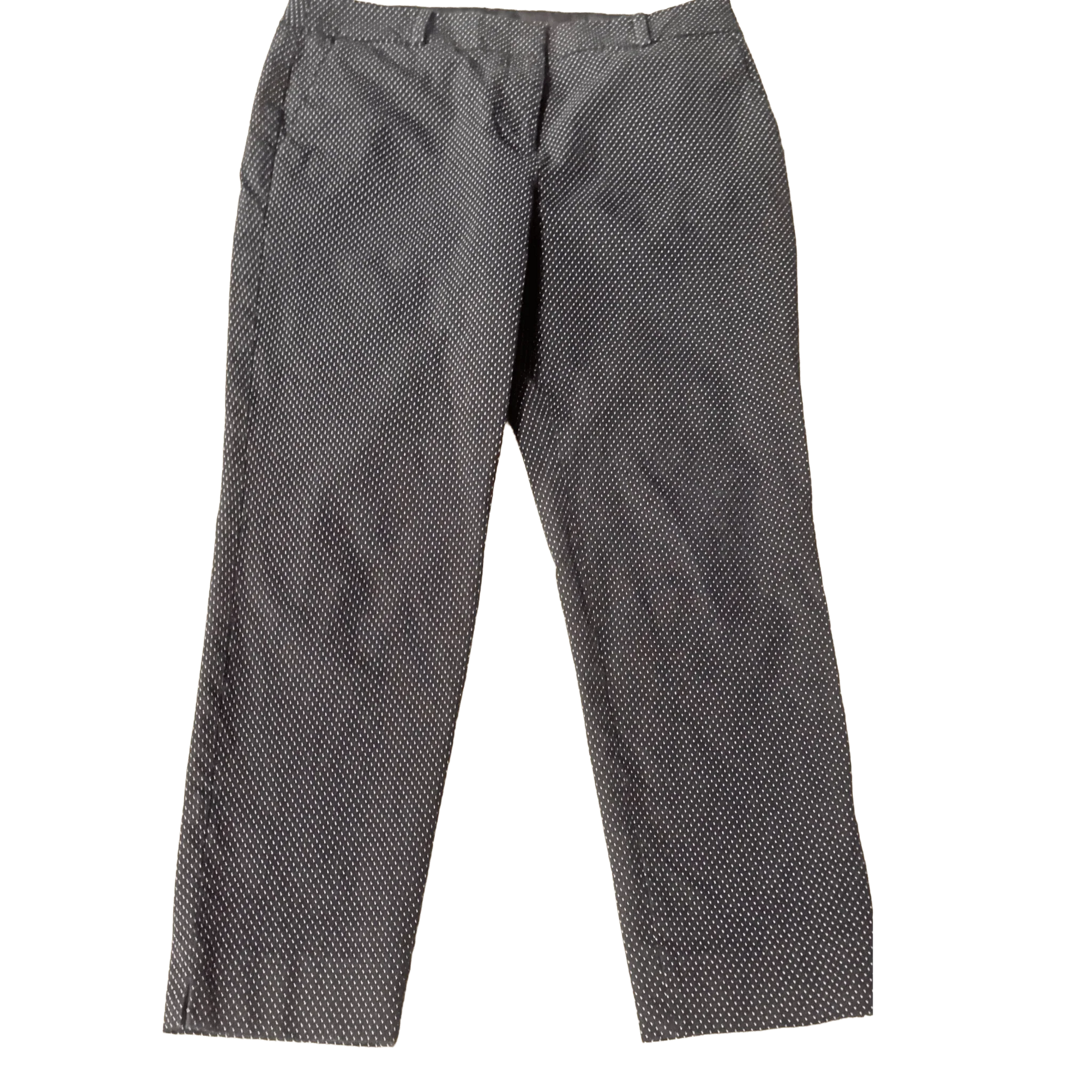 Talbots black and gray polka dot chino pants with front pockets