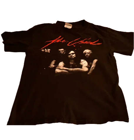 The Used band black t-shirt with red logo and band members graphic