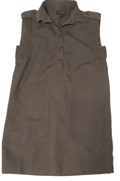 Banana Republic Army Green Sleeveless Dress (Size Ex Small)