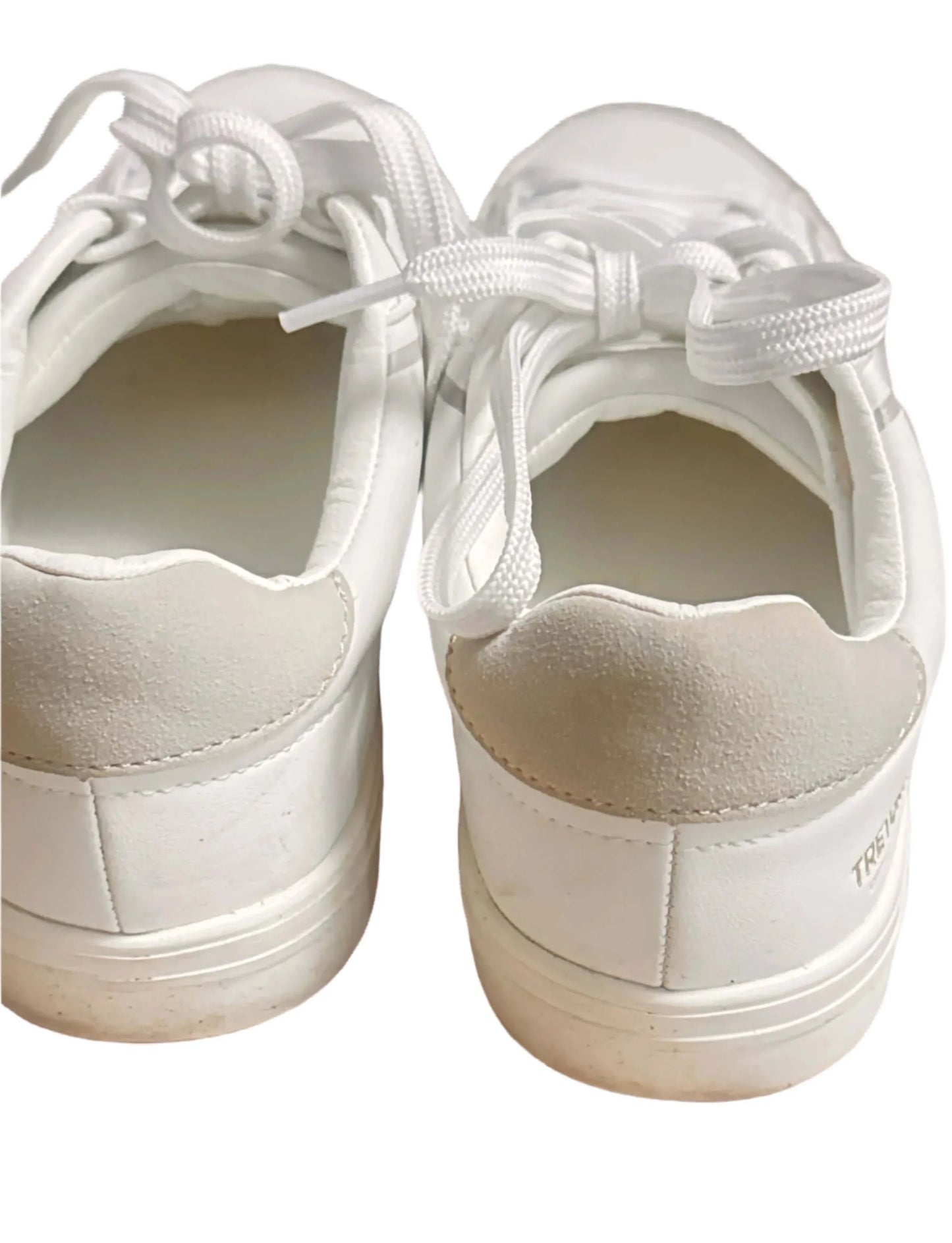 Tretorn White and Beige Sneaker (size 7 shoe) - The Petite Closet