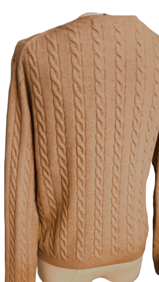 UNIQLO Women's Tan Sweater size medium petite - The Petite Closet