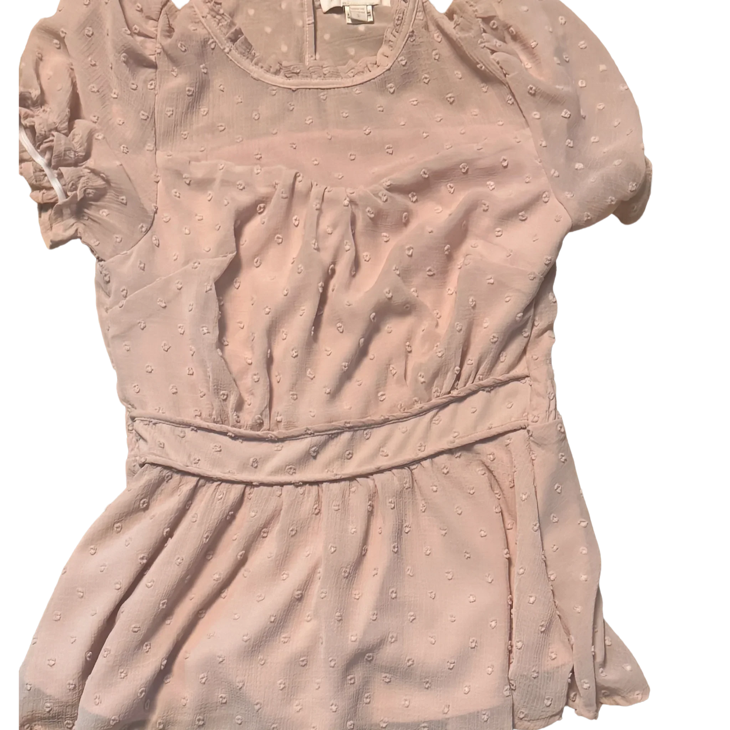 Monteau Women's Pink Blouse - Chic Petite Short Sleeve Top for Effortless Style and Comfort