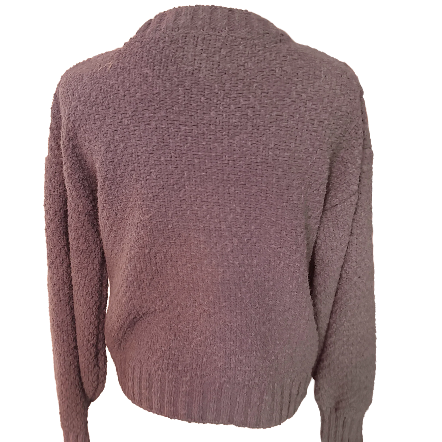 Pink Rose Blue Cable Knit Sweater (size small petite) - The Petite Closet