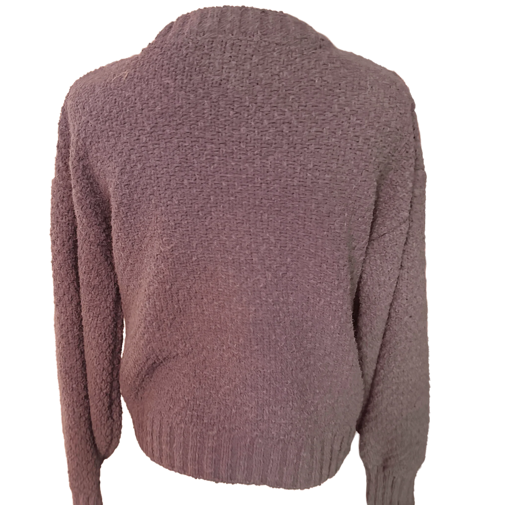 Pink Rose Blue Cable Knit Sweater (size small petite) - The Petite Closet