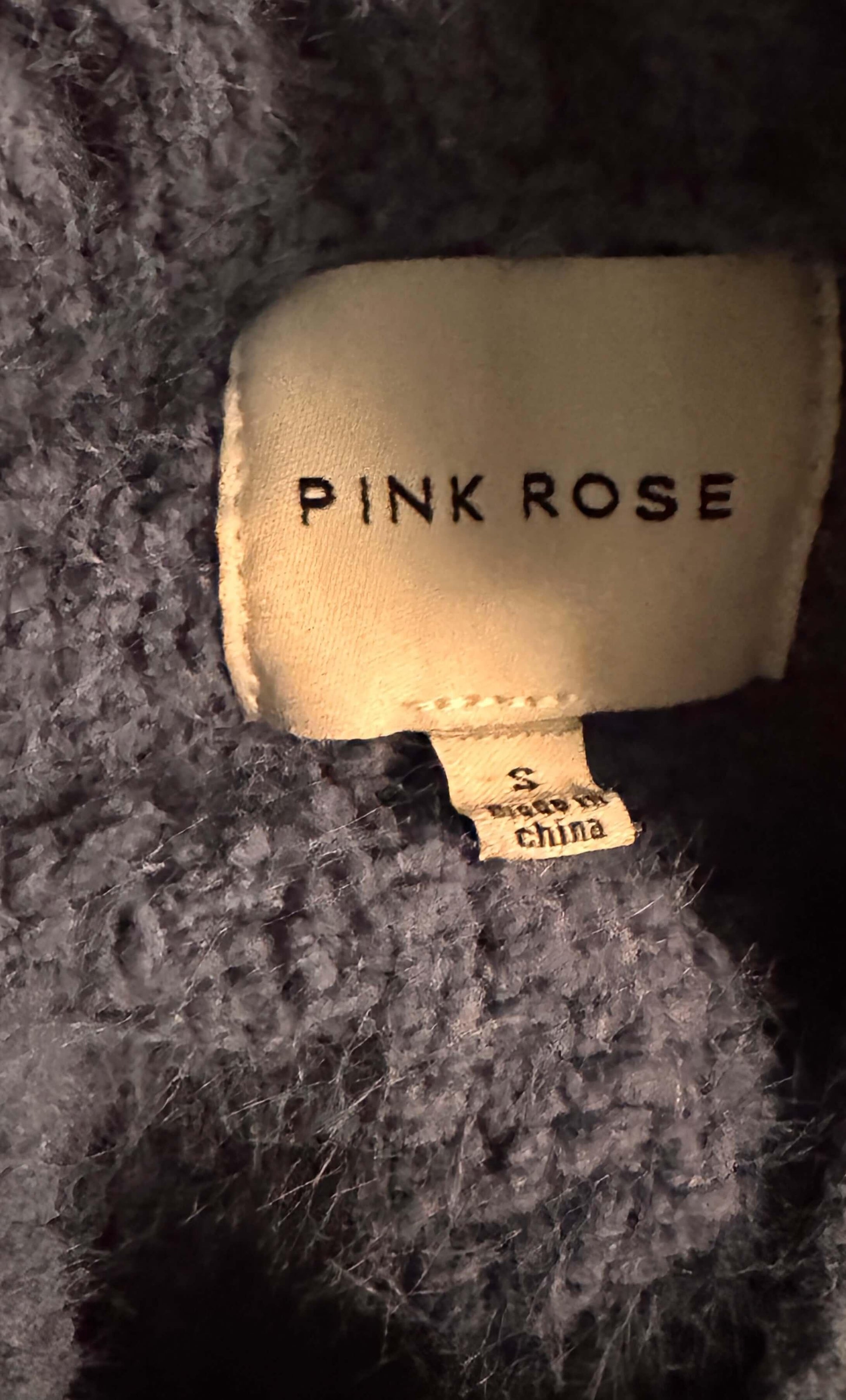 Pink Rose Blue Cable Knit Sweater (size small petite) - The Petite Closet