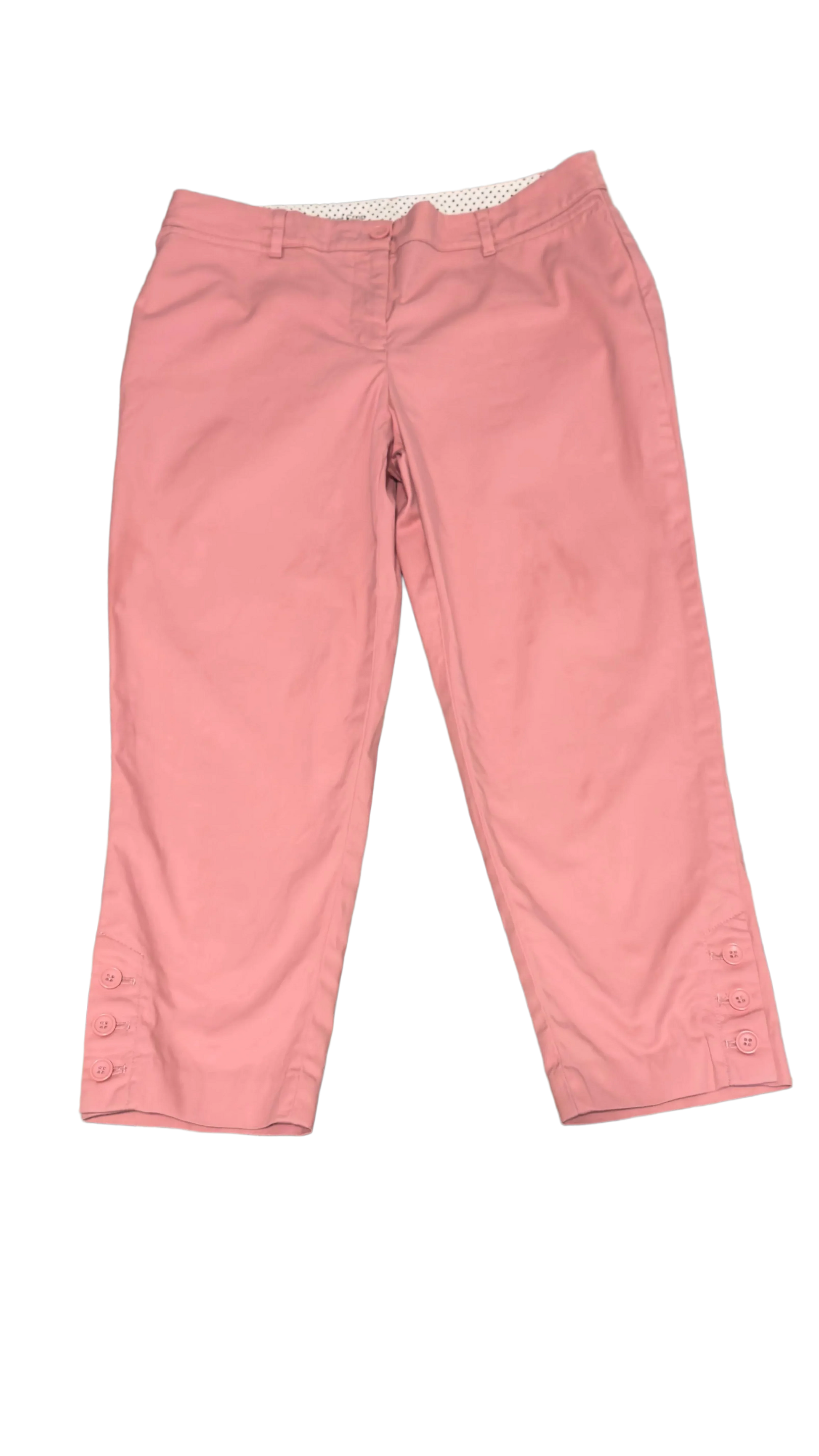 Talbot's Women's Pink Cropped Chino size medium petite